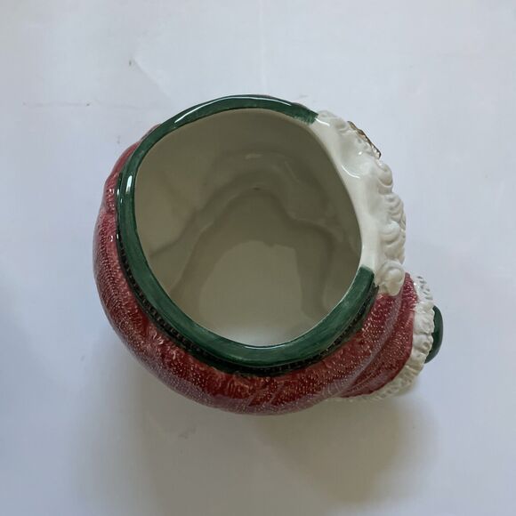 Retired FITZ & FLOYD "SNOW BUSINESS" SANTA‎ CLAUS CHRISTMAS CANDY JAR Cookie- - Picture 6 of 13